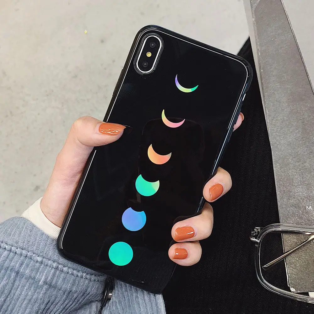 KISSCASE красочный лазерный стеклянный чехол Aurora для IPhone X Xs MAX XR 6 S 7 8 Plus красивый