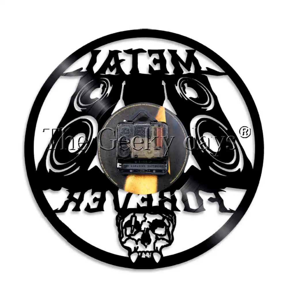 Настенные часы из тяжелого металла с виниловой пластиной настенные в стиле