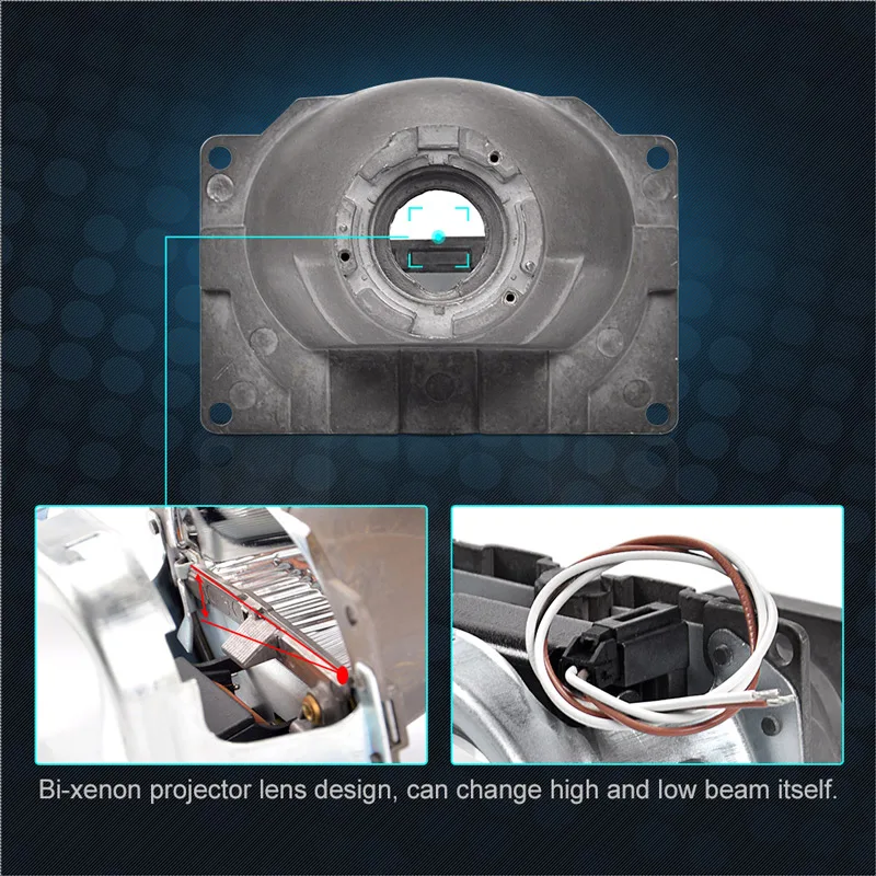 Q5 H7 3 0 дюймов HID Ксеноновые Светодиодные фары Bi Xenon полностью металлический