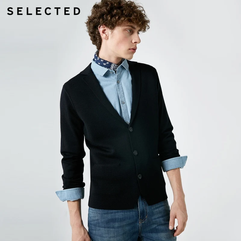 Избранный новый мужской костюм с воротником вязаный свитер S | 418324525