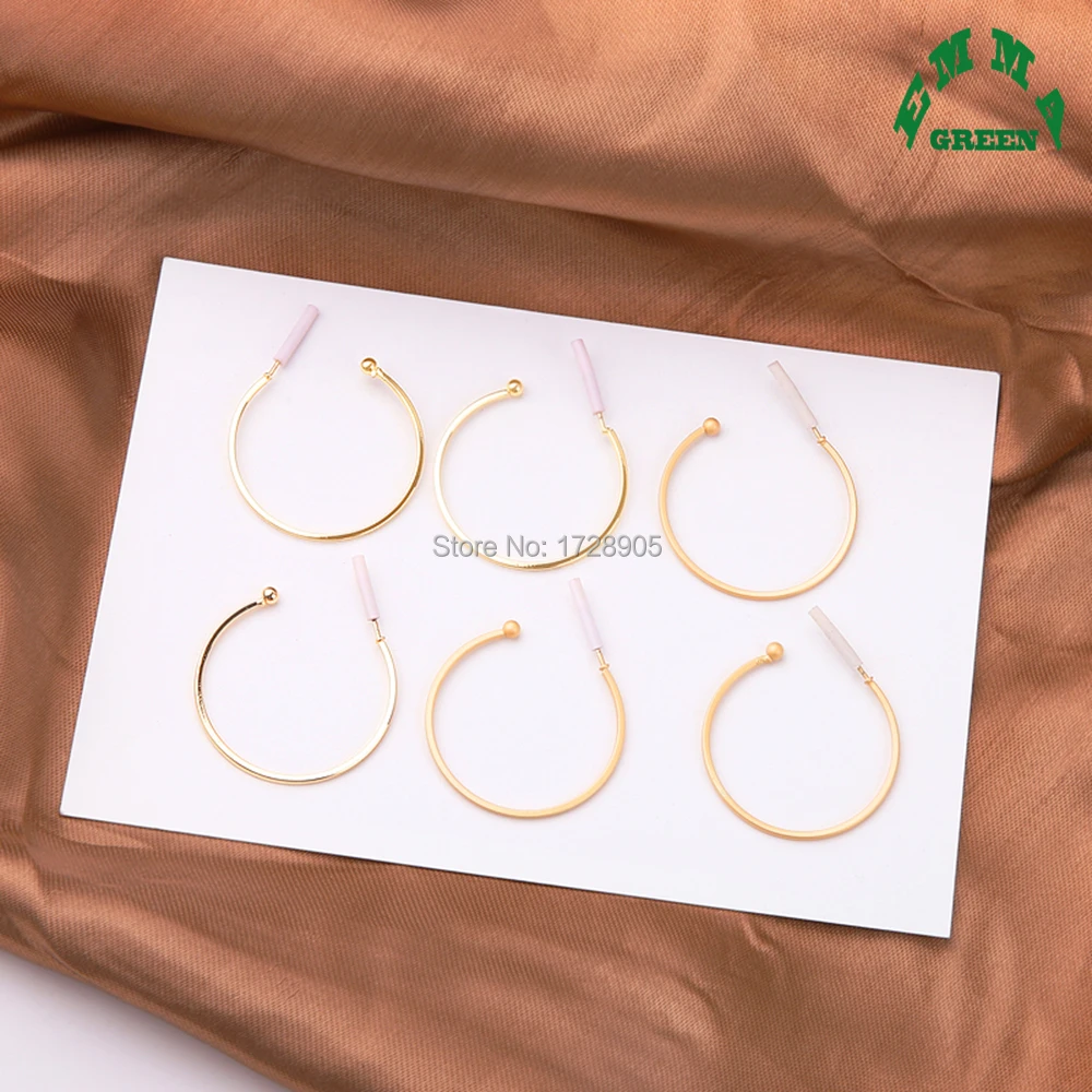 

Earrings Hoop gold Round Circle Matte gold Earrings Studs for women fashion Hoop Earrings Making Earrings Finding 6pcs