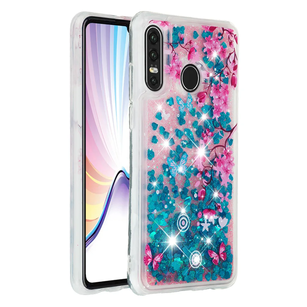 Блестящий Жидкий чехол для huawei P30 Lite чехол для huawei P20 P30 Pro Lite чехол милый мягкий силиконовый прозрачный Жидкий чехол
