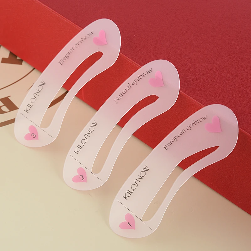 2017 Лидер продаж трафареты для бровей 3 стиля многоразовые Руководство рисования