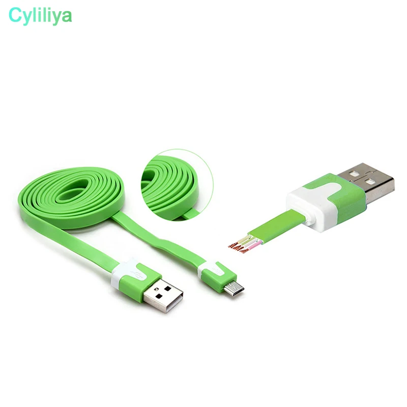 10 шт./лот 1 м 2 3 8-контактный плоский USB-кабель для синхронизации данных и зарядки