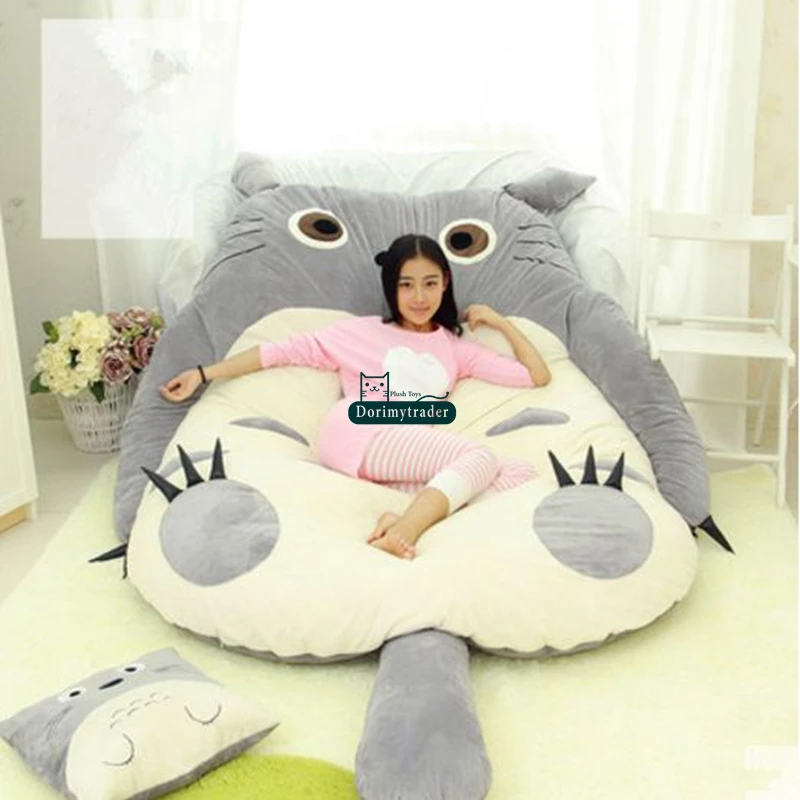 Dorimytrader Высокое качество 200см X 150см Большой аниме Тоторо Кровать Смазливая