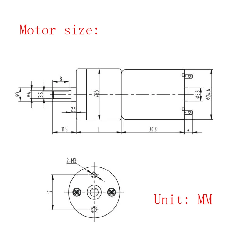 JGA25-370 мотор-редуктор постоянного тока, Интеллектуальный мотор-тележка 6V12V с высоким крутящим моментом, цельнометаллическая шестерня