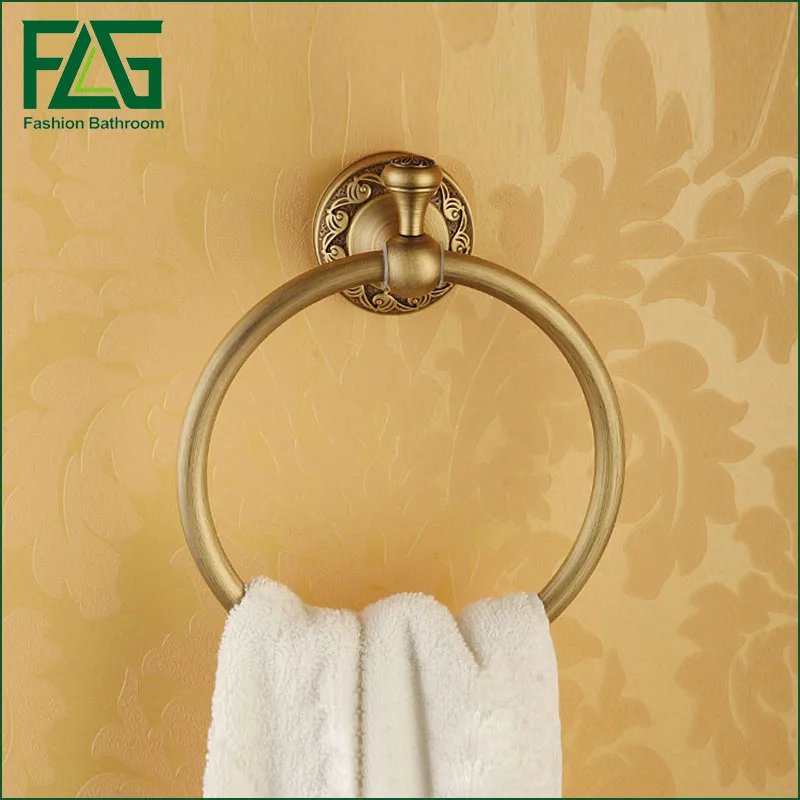FLG держатель для ванной комнаты настенное кольцо керамическое античное Латунное