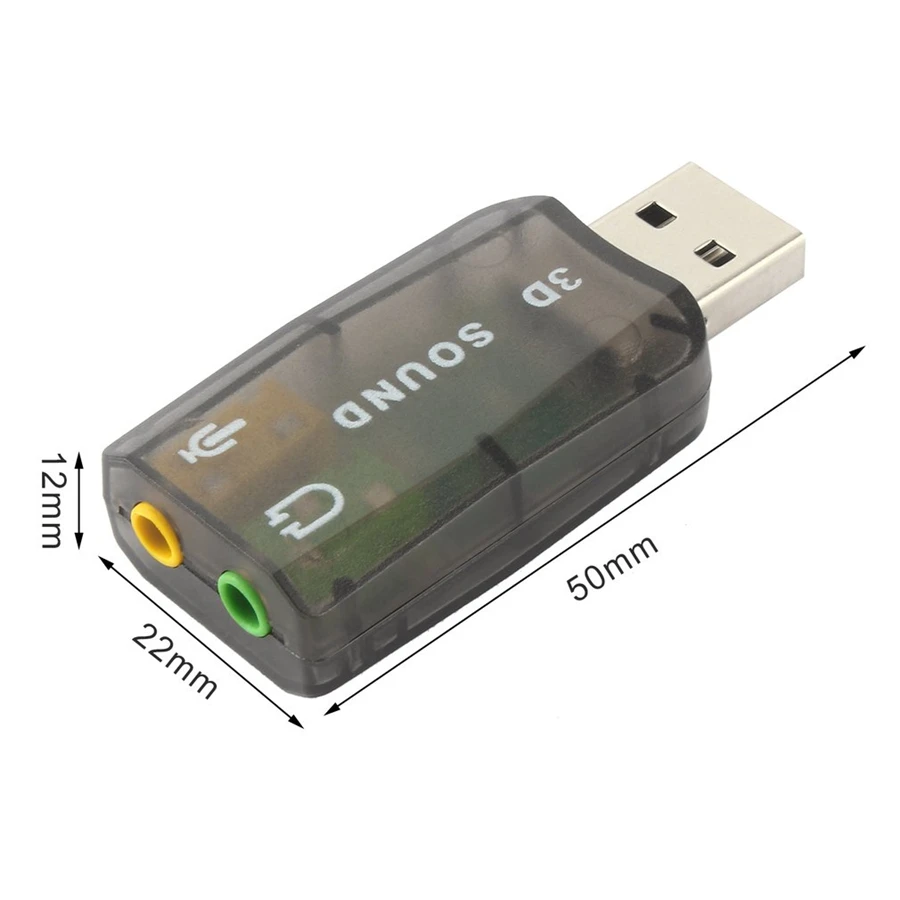 Внешняя звуковая карта 3 5 мм USB адаптер аудио интерфейс 3D гарнитура Интерфейс