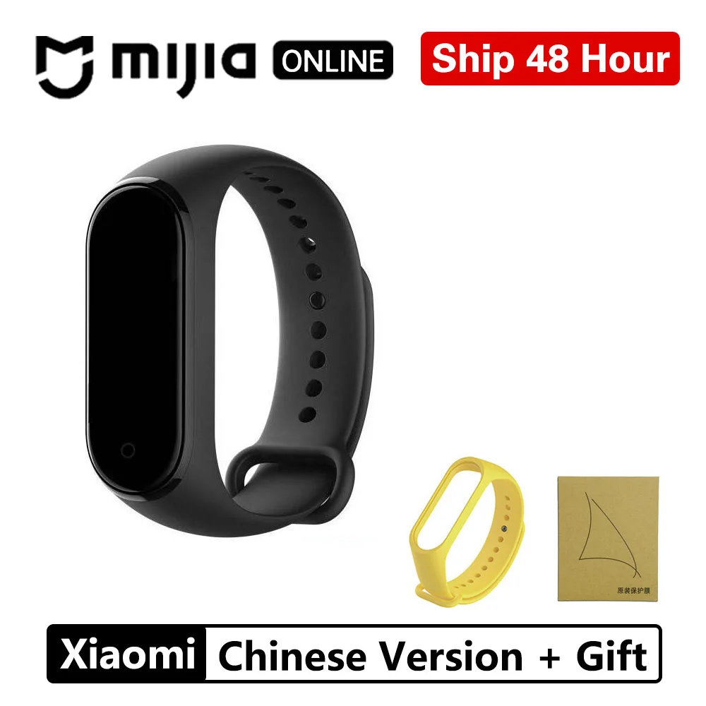 Chinese Version gift Xiaomi Mi Band 4 Smart AI фитнес-трекер для измерения сердечного ритма 135 мАч Bluetooth 5,0 50 м водонепроницаемый сенсорный цветной экран музыкальный браслет - Цвет: Chinese Version gift