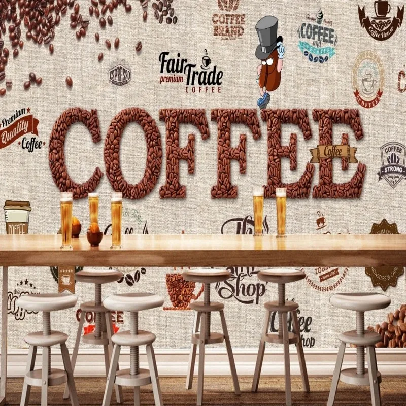 Фотообои с затеняющей доской в стиле ретро кофейное кафе ярлыки фоновые