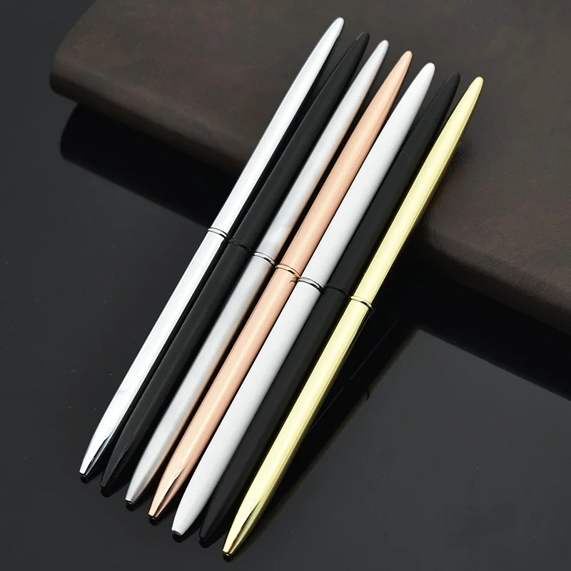 1PCS Metal Ballpoint Pen Vintage Gold Silver Ball Point for Business Writing Gifts Office School Supplies Korean Stationery | Канцтовары