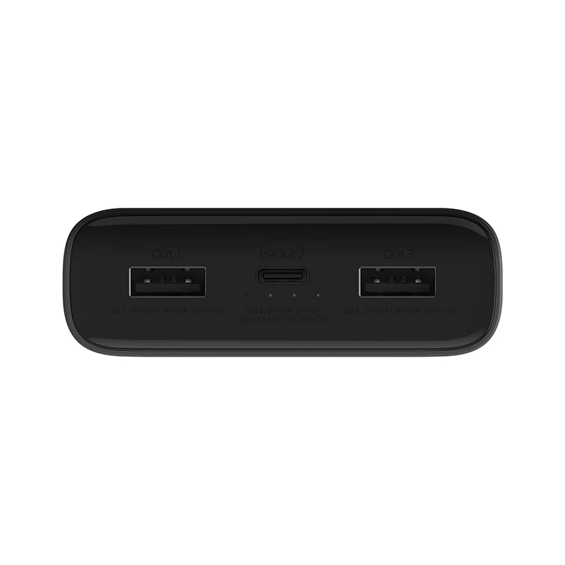 Оригинальный внешний аккумулятор Xiaomi 3 20000 мАч емкость PLM07ZM USB C 45 Вт двойной способ