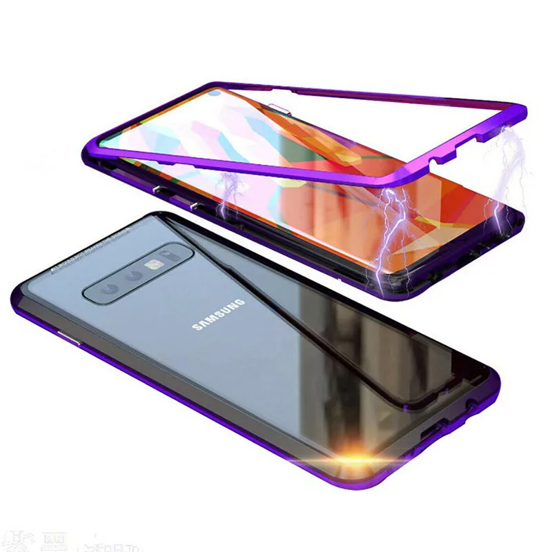 Роскошный металлический каркас чехол для телефона Магнитный для samsung Galaxy S9 S8 Plus чехол для samsung Note 8 Note 9 чехол