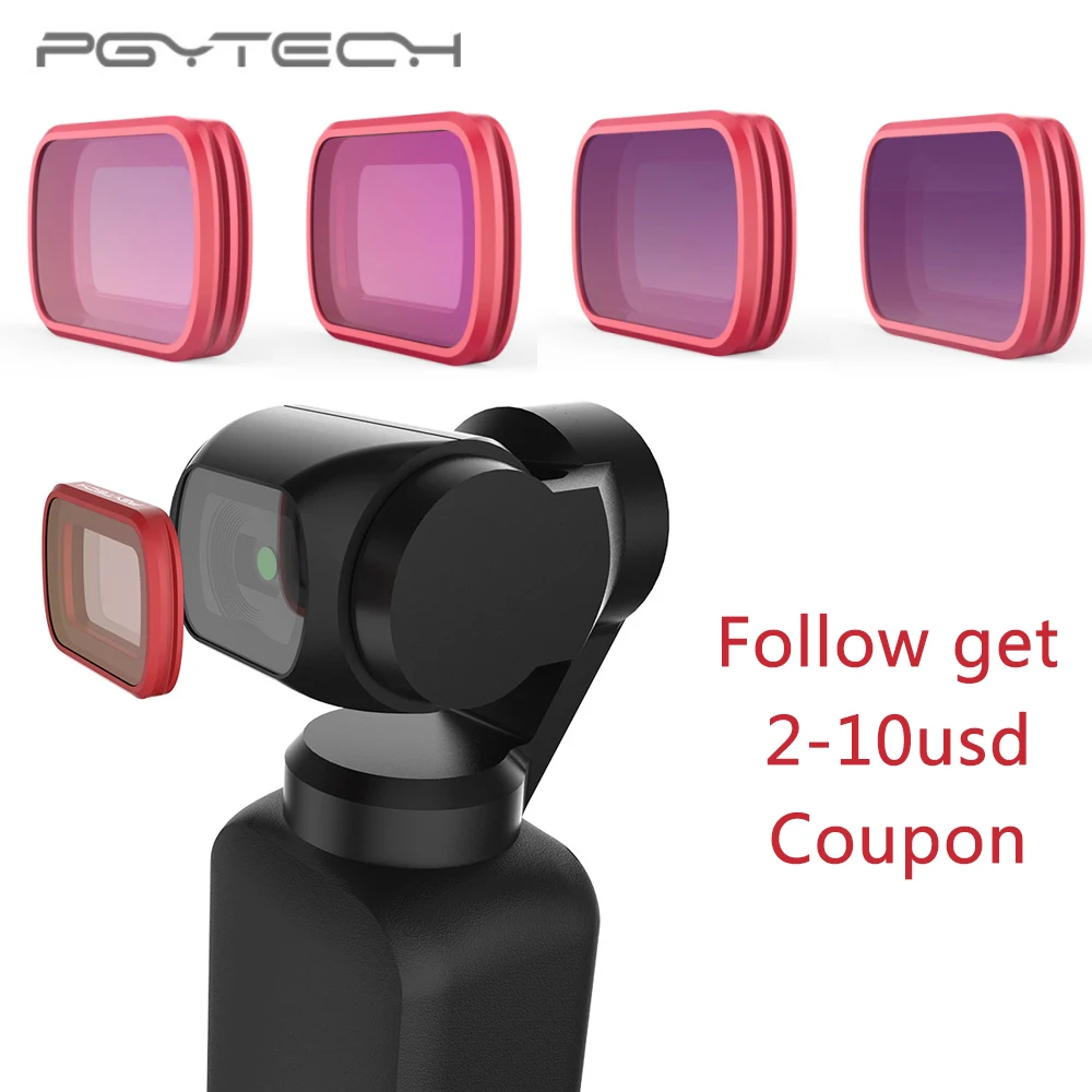 PGYTECH для DJI OSMO карманные фильтры набор профессиональных фильтров UV CPL ND8 ND64 ND 64 PL постепенная версия
