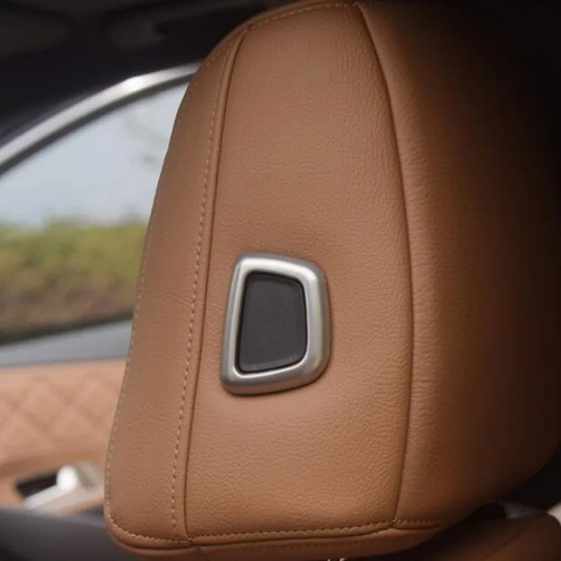 Tonlinker, 2 шт., кнопка регулировки подголовника, наклейка для CITROEN DEESSE DS7, автомобильный Стайлинг, крышка из нержавеющей стали, наклейка s