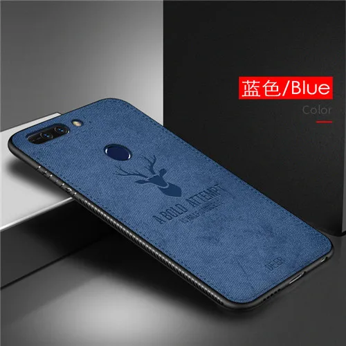 Blue Для huawei honor 8 pro Чехол с тканевым узором V9 чехол задняя крышка силиконовый мягкий край противоударный бизнес capas honor 8 Pro Мужской чехол s - Цвет: Blue