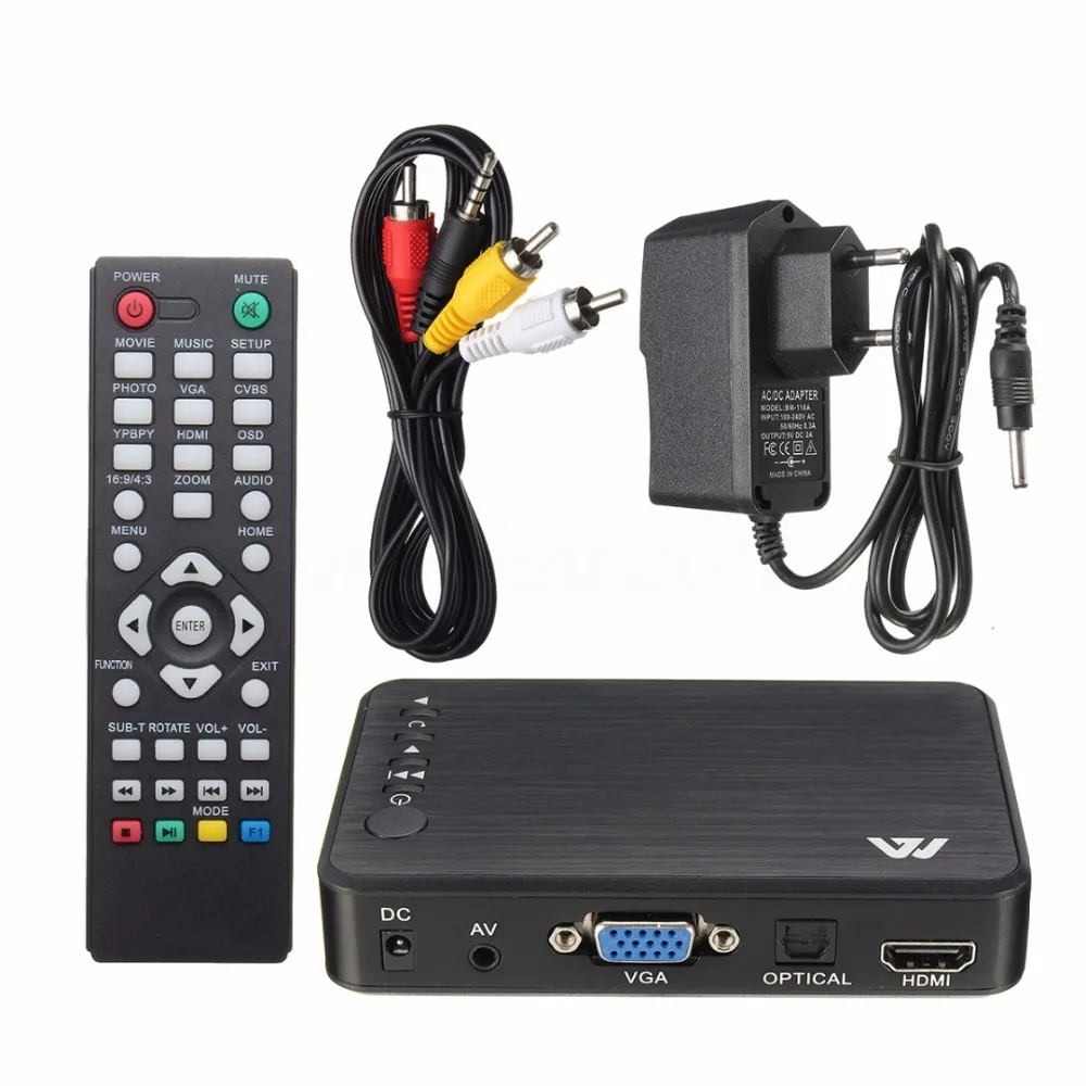Мини портативный мультимедийный плеер 1080P HDMI 5 В/2 А ТВ приставка с 3 выходами
