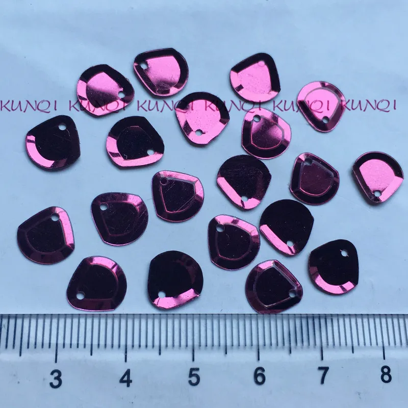 1600pcs/2800pc 9mm Claret Wine Red Fan-Shaped Loose Sequin Paillette Crafts Sewing Women Kids Shoes Cap Diy Garment Accessories | Дом и сад