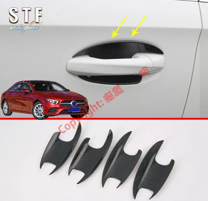 

Carbon Fiber Style Door Bowl Trim For Benz A Class W177 2019 2020