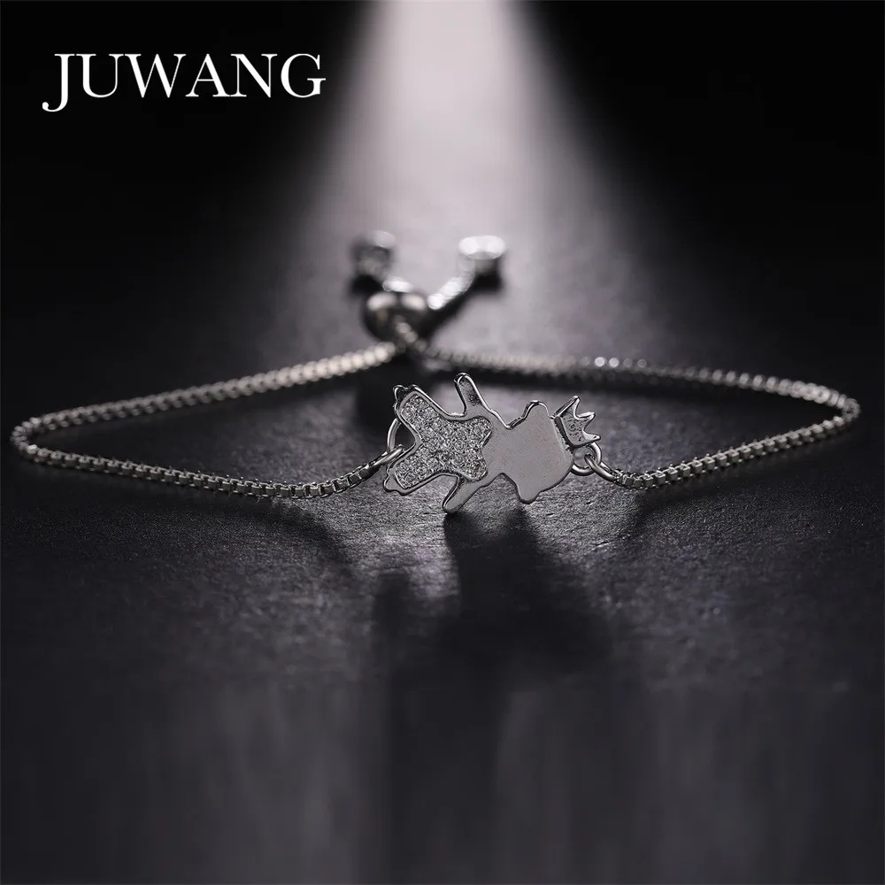 JUWANG Crown Princess очаровательный браслет браслеты для женщин девушек подарки золото