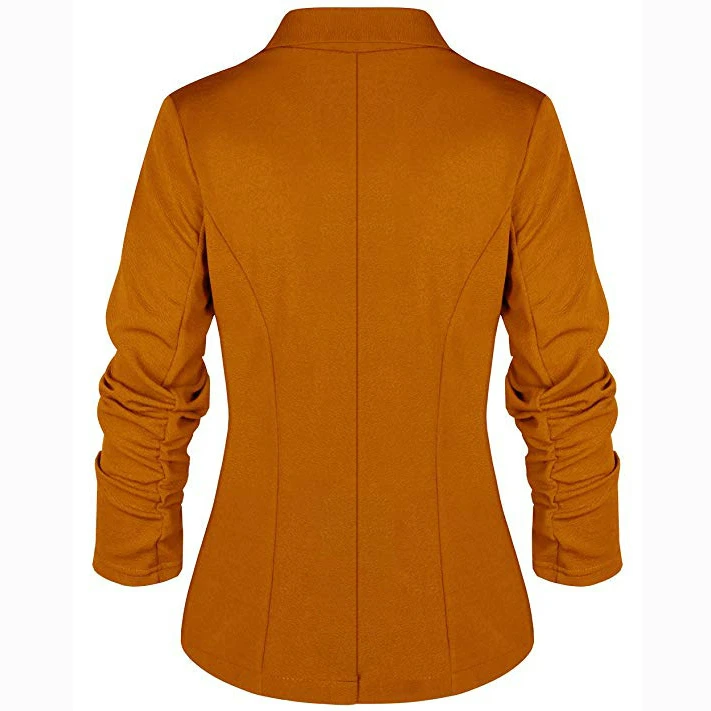 Женские блейзеры со складным рукавом и английским воротником Женский офисный
