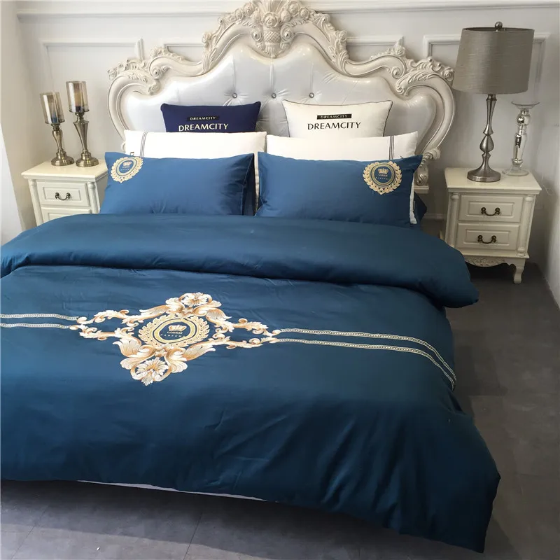 Постельное белье из 100% египетского хлопка роскошное постельное двуспальный