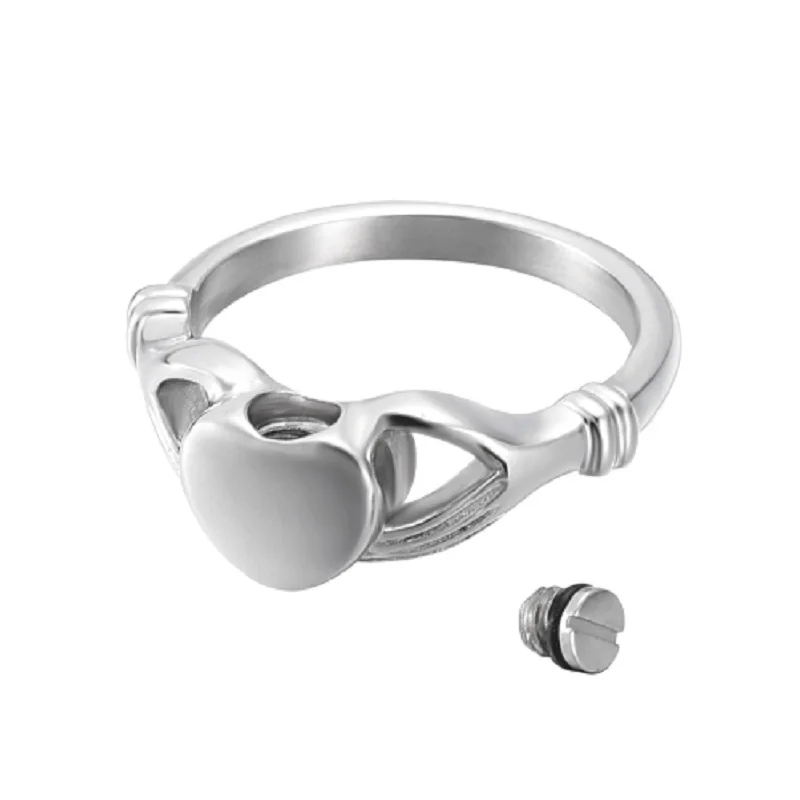KLH9015 сердечко Кремация из нержавеющей стали пепельная урна кольца для пальцев
