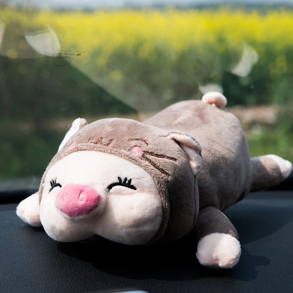 Car Ornament Bamboo charcoal Smelly Remover Cute Pig Cartoon Pillow Auto Air Freshener Dashboard Decor styling Decoration gifts |