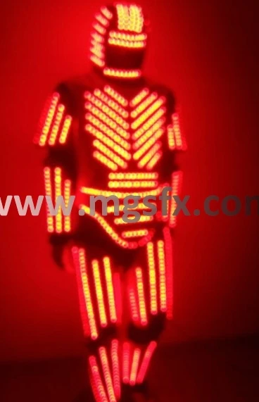 Танцевальный Костюм Робота RGB светодиодные костюмы светильник вая одежда для
