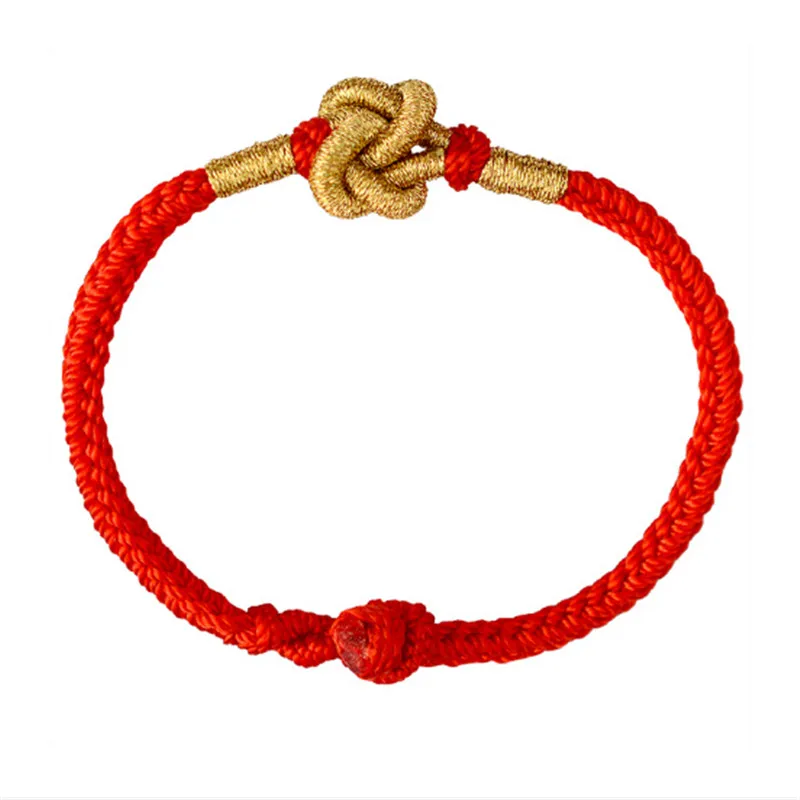 Классический ручной тканый браслет Lucky Red Rope китайский плетеный работы с