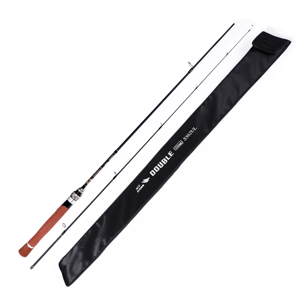 

Promotion ACE HAWK 562 UL 1.67m Trout Fishing Rod Carbon fiber Ultralight Spinning Solid Tip Fast Action Pole