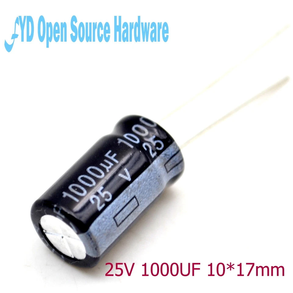 100 шт. 10*17 мм 25 В 1000 мкФ электролитический конденсатор|1000uf electrolytic capacitor|electrolytic