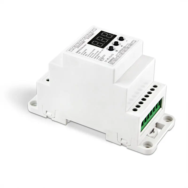 

4CH постоянное напряжение LED DMX512 декодер; (BC-834-DIN)