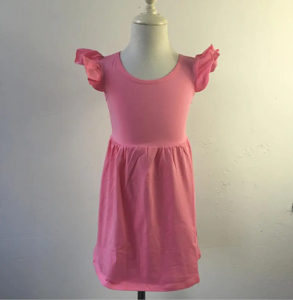 

girls kid beautiful baby dresses custom design elegant flutter ruffle sleeveless dress