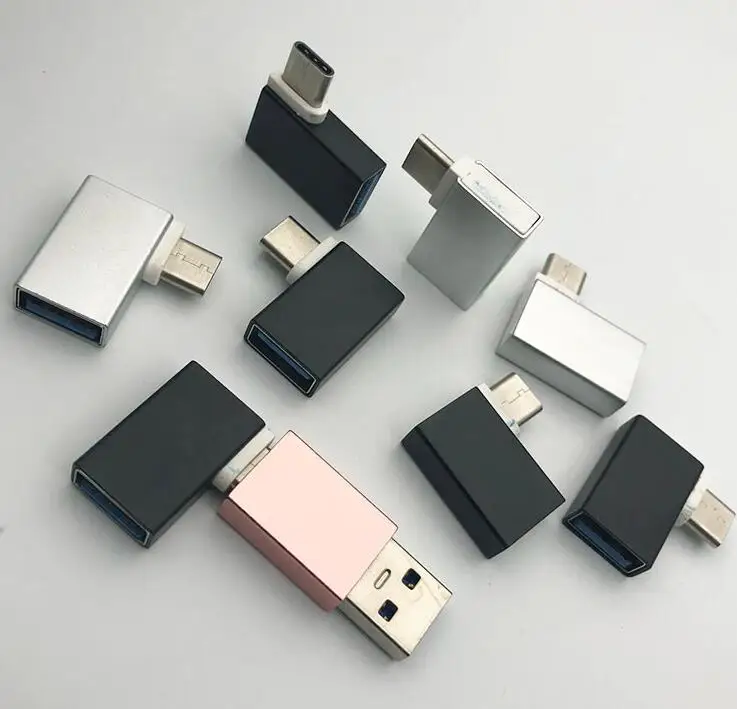 Прямоугольный переходник-конвертер OTG 90 градусов USB 3 1 типа c Мужской на 0 A женский