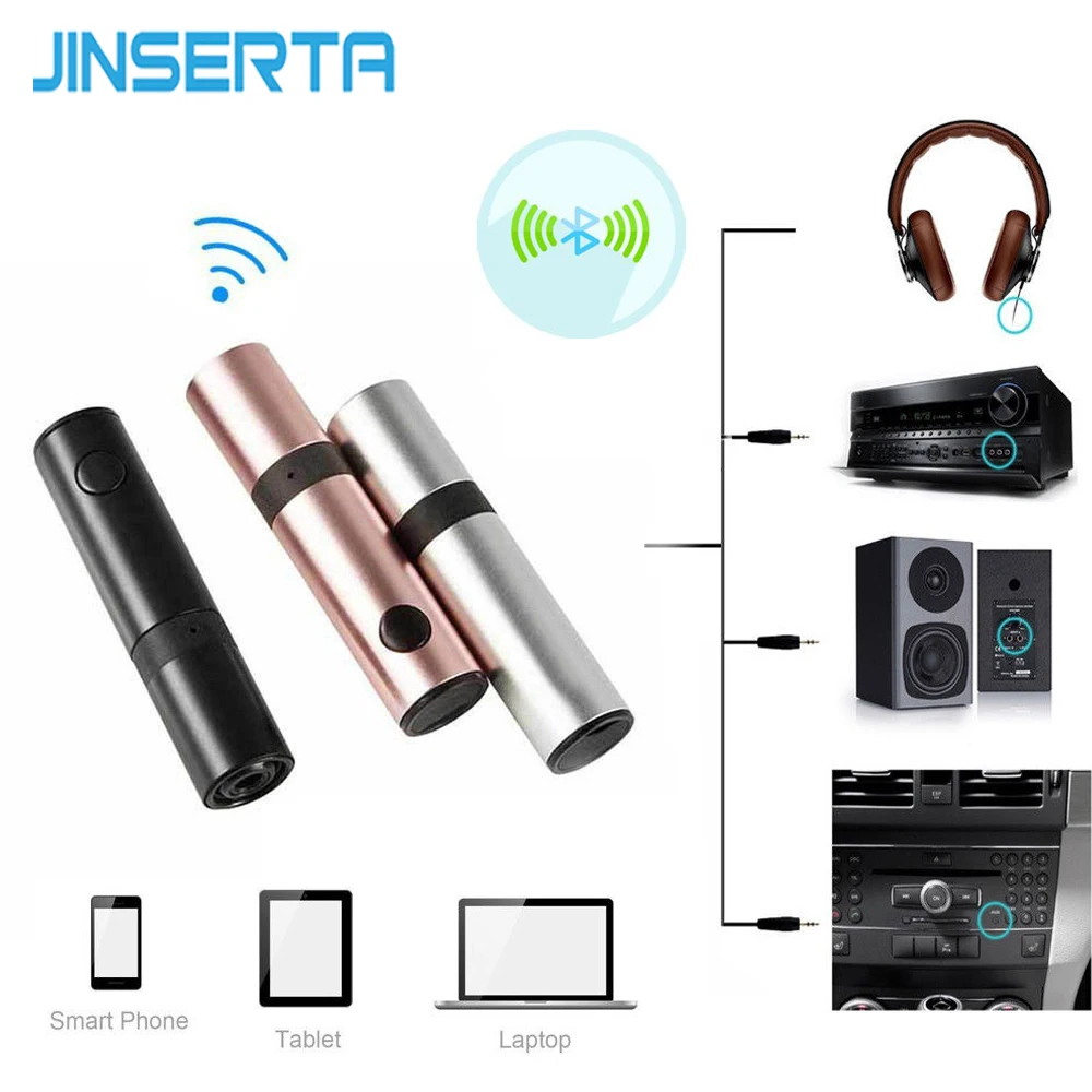 Мини беспроводной автомобильный комплект JINSERTA с Bluetooth приемником 3 5 мм 4 1 AUX