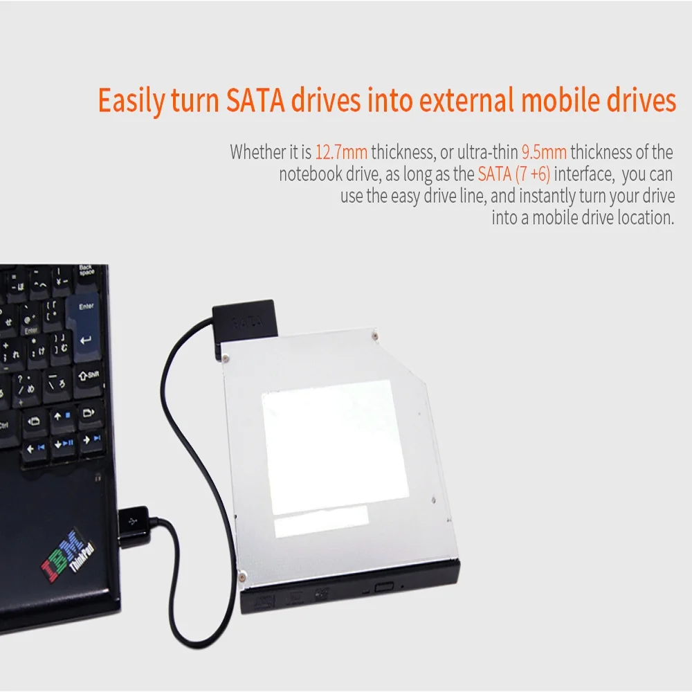 TISHRIC 7 + 6 13PIN SATA к USB 2 0 адаптеру для ноутбука 5 дюймов HDD SSD DVD жесткий диск/привод