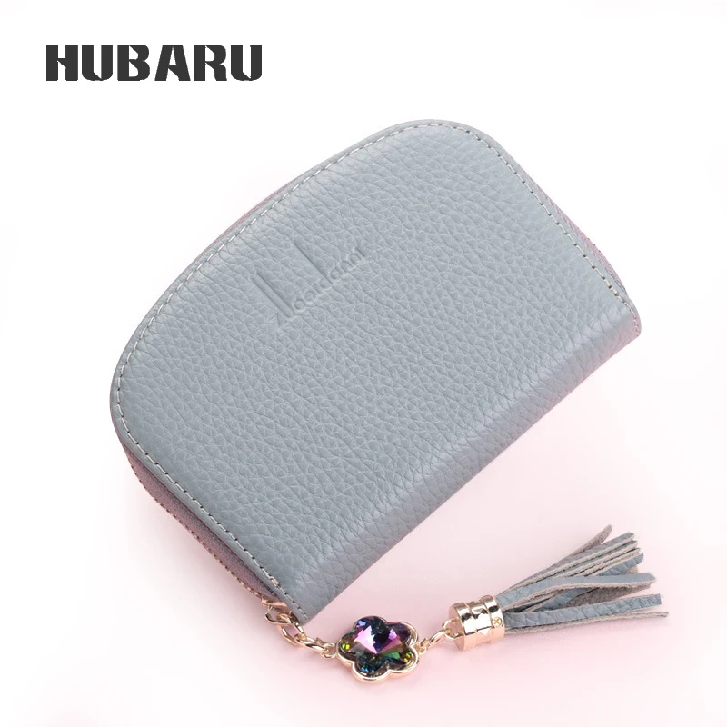 HUBARU/модный простой дизайн женский короткий Мини клатч кошелек из натуральной
