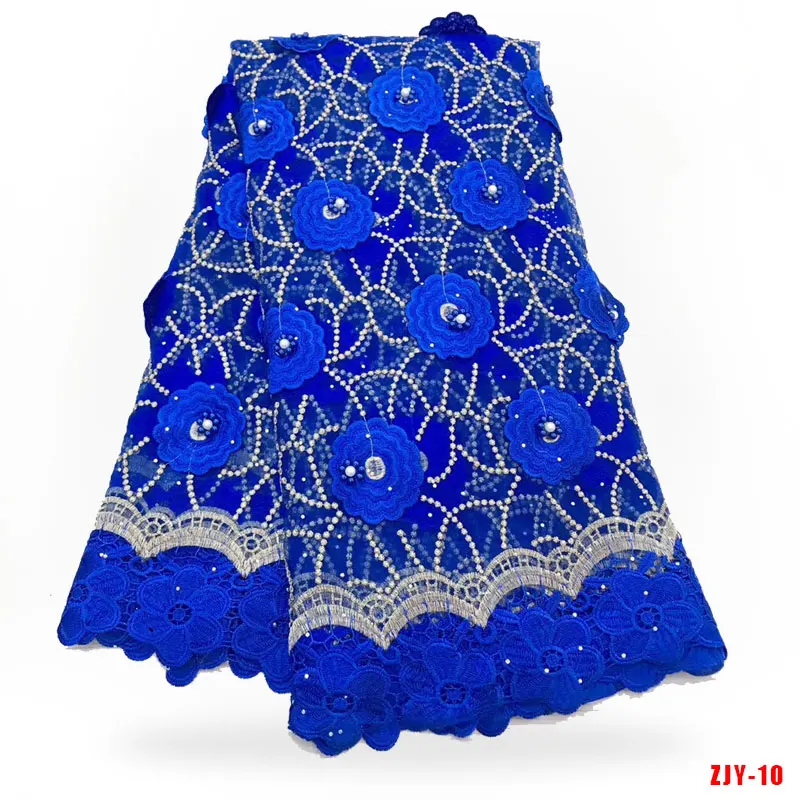 

French African lace fabric high quality embroidered Nigerian net lace with guipure lace fabric 5 yards for lady dress F181025