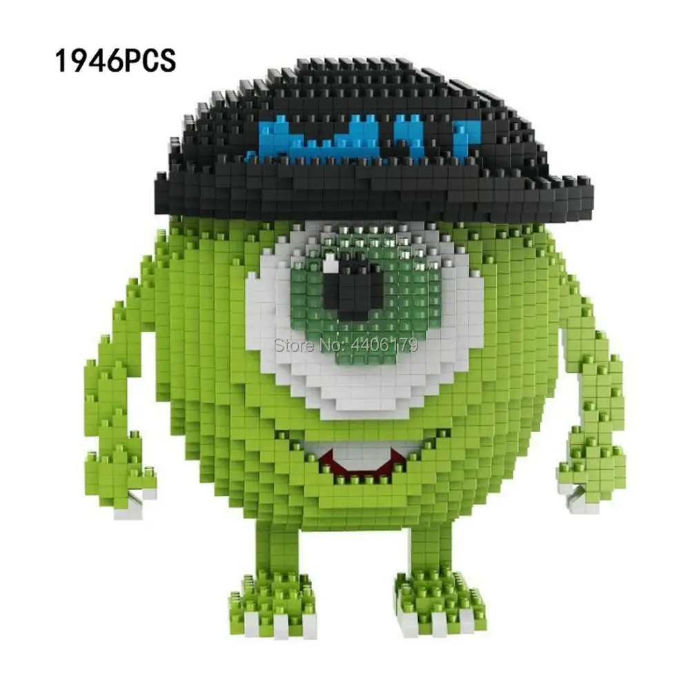 

hot lepining creators Classic US cartoon Monsters Mr. Q Michael Mike micro diamond building blocks model bricks toys for gift