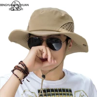 bingyuanhaoxuan mens summer spring fashion fisherman hat casual western travel new fashion