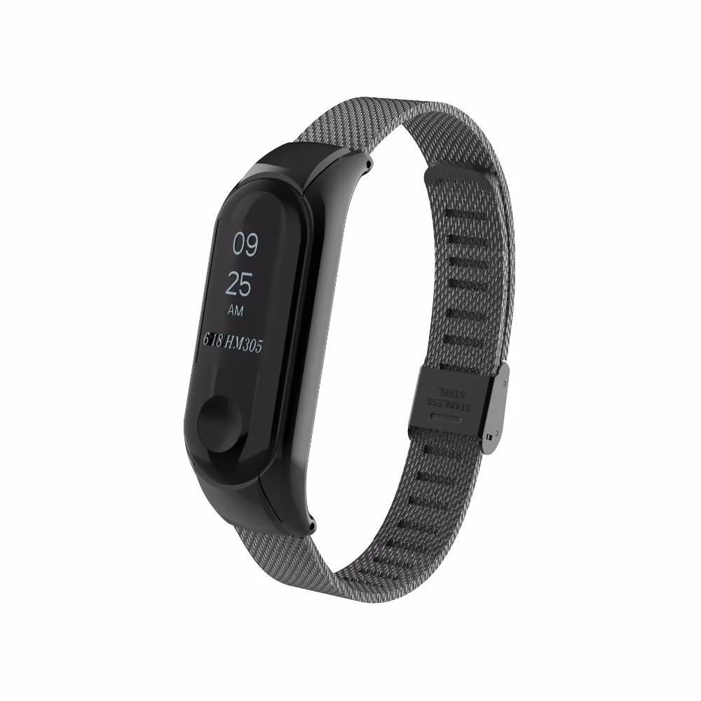 50 шт./упак. для Xiaomi mi Band 3 ремешок mi band 3 металлический браслет Нержавеющая сталь без винтов наручный ремешок Замена аксессуары