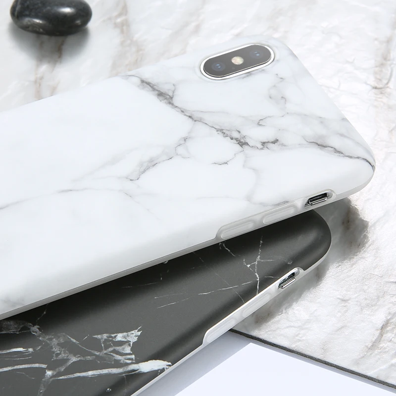 KISSCASE Case For iPhone 7 X Simple White Marble 6 6S 8 Plus S Cover XR XS MAX Coque Silicon Fundas |