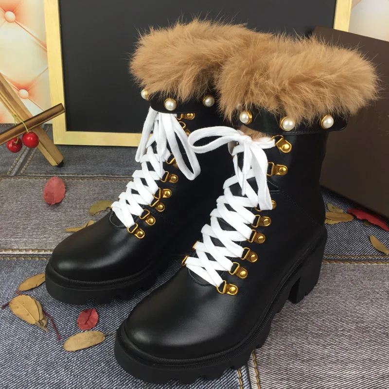 Зимние женские мотоциклетные ботинки на платформе и высоком каблуке Botas Mujer