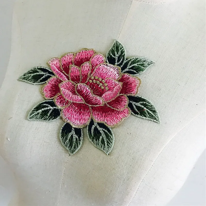 FFLACELL Лотос вышитые нашивки цветы Железный На апплике шитье на патч ремесло