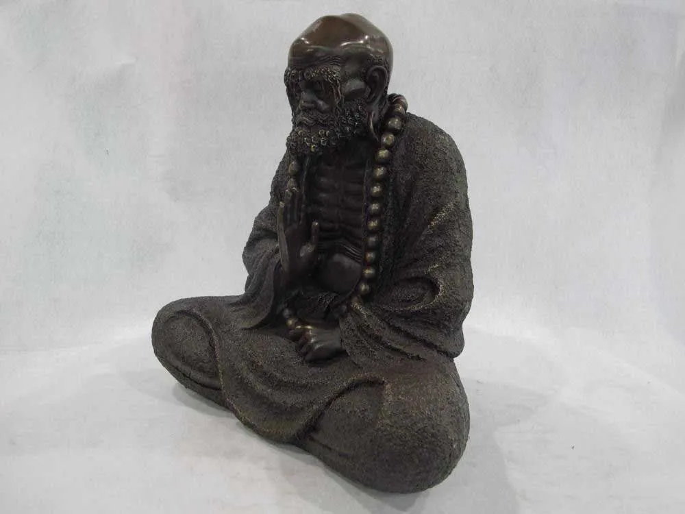 Подробнее о тибетский буддизм бронзовый медный Dharma Damour Bodhidharma монах Arhat статуя