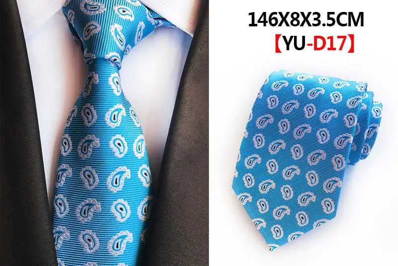 Новинка, 8 см, Шелковый мужской галстук, голубой, Baclk, Пейсли, жакет, галстук, костюм, бизнес, свадебные, вечерние, галстуки, подарок, аксессуары, галстуки Gravata
