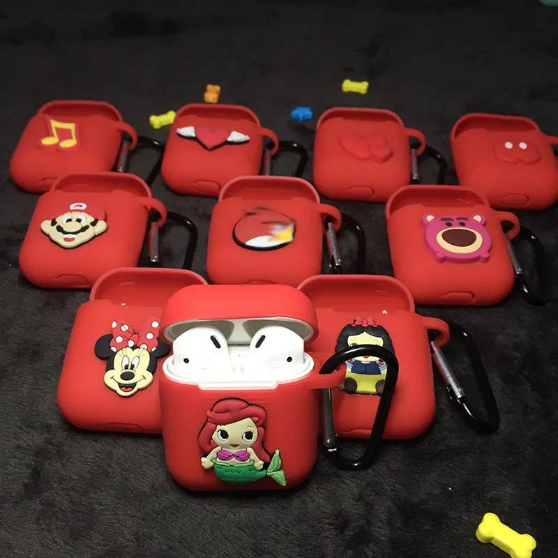 Милые Мультяшные Чехлы для наушников для AirPods i10 i12 TWS, чехлы для наушников с Минни Микки для Apple Air Pods, чехлы С Откидывающейся Крышкой для гарнитуры