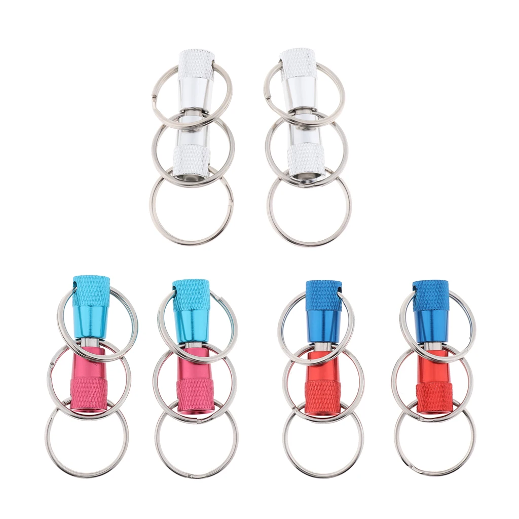 

2pieces Detachable Pull Apart Quick Release Keychain Key Rings