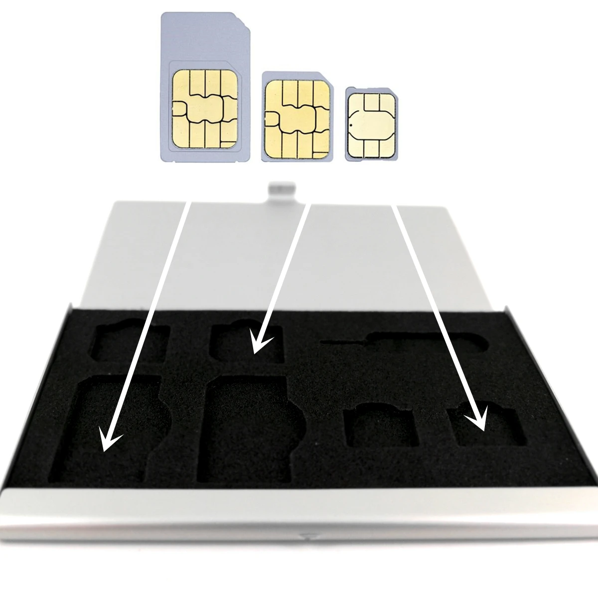Металлический противоударный держатель для SIM карты защитный чехол iPhone Samsung Huawei